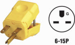 LEVITON MFG CO 15A YEL NYLON CORD PLUG ELECTRICAL LEVITON MFG CO