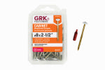 GRK FASTENERS GRK Fasteners 120660 Cabinet Screw, #8 Thread, 2-1/2 in L, W-Cut Thread, Low-Profile, Washer Head, Star Drive, 80 PK HARDWARE & FARM SUPPLIES GRK FASTENERS