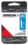 ARROW FASTENER CO LLC Rivets, Long, Steel, 1/8 x 1/2-In., 100-Ct.