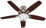HUNTER Hunter 53090 Ceiling Fan, 5110 cfm Air, 5-Blade, Brazilian Cherry/Stained Oak Blade, 52 in Sweep ELECTRICAL HUNTER