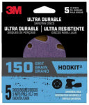 3M COMPANY Ultra Durable Power Sanding Discs, Universal, 150 Grit, 5 In., 5-Pk.