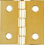 ASSA ABLOY AMERICAS RESIDENTIALI NC 4-Pk., 1 x 1 In. Broad Hinges, Light-Duty, Brass