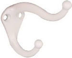 ASSA ABLOY AMERICAS RESIDENTIALI NC Hat & Coat Hook, White, 2-Pk.