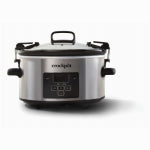 NEWELL BRANDS DISTRIBUTION LLC Programmable Cook & Carry Slow Cooker, Digital Display, Stainless Steel, 4 Qts.