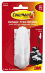 COMMAND Command 17083 Large Designer Hook, 4-1/8 in L x 1-1/2 in W x 1-1/2 in H Dimensions, 3/4 in Opening, 5 lb, 1-Hook, White HARDWARE & FARM SUPPLIES COMMAND