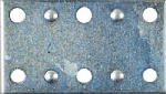 ASSA ABLOY AMERICAS RESIDENTIALI NC 4-Pk., 2-1/2 x 1-3/8 In. Zinc Mending Plate