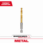 MILWAUKEE Milwaukee SHOCKWAVE 48-89-4610 Impact Drill Bit, 13/64 in Dia, 3-1/2 in OAL, Twist Flute, 1/4 in Dia Shank, Hex Shank TOOLS MILWAUKEE
