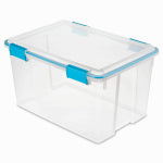 STERILITE Sterilite 19344304 Gasket Box, Plastic, Blue Aquarium/Clear, 22-1/2 in L, 16 in W, 12-3/4 in H HOUSEWARES STERILITE