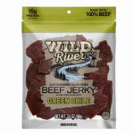 MIDWEST DISTRIBUTION Wild River Old Fashioned Beef Jerky, Green Chile, 3.5 oz.