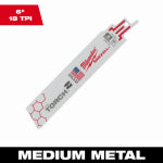 MILWAUKEE ELECTRIC TOOL CORP Sawzall The Torch Reciprocating Saw Blade, 18 TPI, 6 In.