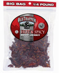 OLD TRAPPER SMOKED PRODUCTS Hot and Spicy Beef Jerky, 4 oz.