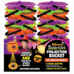 SHAWSHANK LEDZ Light Up Halloween Safety Candy Bucket, 3 Light Modes