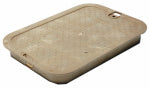NDS 14" x 19" Rectangular Valve Box Overlapping ICV Cover, Sand