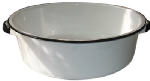 CINSA USA Granite Ware Dish Pan, White Ceramic-On-Steel, 15-Qts. HOUSEWARES CINSA USA   