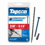 TAPCON Tapcon 28307 Concrete Screw Anchor, T25 Screw, 3/16 in Dia, 3-1/4 in L, Steel, Climaseal, 75/PK HARDWARE & FARM SUPPLIES TAPCON