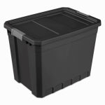 STERILITE Modular Stacking Storage Tote, Black, 27 Gallon HOUSEWARES STERILITE