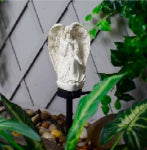 FUSION PRODUCTS LTD. Solar Angel Pathway Light, White Polyresin ELECTRICAL FUSION PRODUCTS LTD.