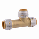 SHARKBITE SharkBite Max Series UR3370A Pipe Tee, 3/4 in, PTC, Brass, 250 psi Pressure PLUMBING, HEATING & VENTILATION SHARKBITE