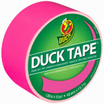 DUCK Duck 1265016 Duct Tape, 15 yd L, 1.88 in W, Vinyl Backing, Neon Pink PAINT DUCK