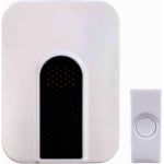 GLOBE ELECTRIC Wireless Doorbell Kit, Plug-In, White/Black ELECTRICAL GLOBE ELECTRIC