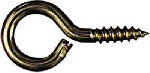 ASSA ABLOY AMERICAS RESIDENTIALI NC Large Screw Eye, Solid Brass, 1-5/8 In., 3-Pk.