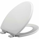 MAYFAIR Mayfair 143SLOW 000 Traditional Toilet Seat, Elongated, Wood, White, Adjustable, Whisper Close Hinge PLUMBING, HEATING & VENTILATION MAYFAIR