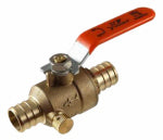 SHARKBITE/CASH ACME Ball Valve With Drain, Lead Free, 3/4 x 3/4 In. Brass Barb PLUMBING, HEATING & VENTILATION SHARKBITE/CASH ACME