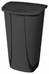 STERILITE Sterilite 10759006 Wastebasket, 11.3 gal, Plastic, Black, Lift-Top Lid HOUSEWARES STERILITE