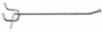 ASSA ABLOY AMERICAS RESIDENTIALI NC Pegboard Single Angle Hook, Galvanized Steel, 4 In.