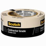 SCOTCH Scotch 2020-2A Masking Tape, 60 yd L, 2 in W, Crepe Paper Backing, Beige PAINT SCOTCH   