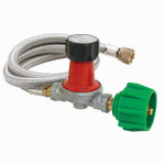 BARBOUR INTERNATIONAL Bayou Classic 48 In. Stainless Steel High Pressure LP Hose & Adjustable Regulator