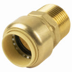 B & K INDUSTRIES B & K ProLine Series 630-103 Adapter, 1/2 in, Push-Fit x Male, Brass, 200 psi Pressure PLUMBING, HEATING & VENTILATION B & K INDUSTRIES