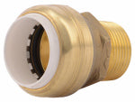 SHARKBITE SharkBite UIP134A Pipe Connector, 3/4 in, Push-Fit x MNPT, Brass, SCH 40, SCH 80, SCH 180 Schedule, 200 psi Pressure PLUMBING, HEATING & VENTILATION SHARKBITE