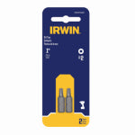 IRWIN Irwin 3512052C Insert Bit, #2 Drive, Square Recess Drive, 1/4 in Shank, Hex Shank, 1 in L, S2 Steel, 2/PK TOOLS IRWIN