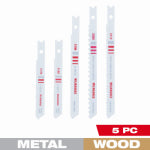 MILWAUKEE ELECTRIC TOOL CORP Assorted Jig Saw Blades, U Shank, Bi-Metal, 5-Pk. TOOLS MILWAUKEE ELECTRIC TOOL CORP