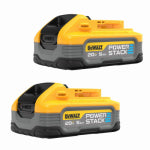 DEWALT DEWALT POWERSTACK DCBP520-2 Battery, 20 V Battery, 5 Ah, 90 min Charging, 2/PK TOOLS DEWALT
