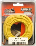 COLEMAN CABLE Road Power 55843833/18-1-14 Electrical Wire, 18 AWG Wire, 25/60 VAC/VDC, Copper Conductor, Yellow Sheath, 33 ft L AUTOMOTIVE COLEMAN CABLE   