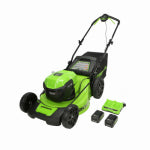 GREENWORKS TOOLS 48V (2x24V) 20" Cordless Battery Push Mower w/ Two (2) 4.0Ah USB Batteries & Dual Port Rapid Charger