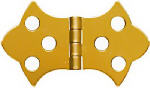ASSA ABLOY AMERICAS RESIDENTIALI NC 2-Pk., 1-5/16 x 2-1/4 In. Brass Decorative Hinges