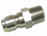 MI-T-M Mi-T-M AW-0017-0005 Adapter, 3/8 x 3/8 in Connection, Quick-Connect Plug x MNPT, Stainless Steel OUTDOOR LIVING & POWER EQUIPMENT MI-T-M