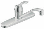 MOEN Moen Adler Series 87603 Kitchen Faucet, 1.5 gpm, 3-Faucet Hole, Brass/Metal, Chrome Plated, Deck Mounting, Lever Handle PLUMBING, HEATING & VENTILATION MOEN