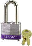 MASTER LOCK COMPANY 1-1/2 In. Keyed Laminated Padlock, 2-In. Long Shackle