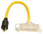 SOUTHWIRE/COLEMAN CABLE 2-Ft. 12/3 STW Locking Cord Adapter ELECTRICAL SOUTHWIRE/COLEMAN CABLE