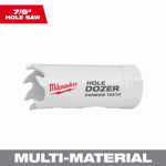 MILWAUKEE Milwaukee 49-56-0704 Hole Saw, 7/8 in Dia, 1.62 in D Cutting, 4 TPI, Carbide Cutting Edge TOOLS MILWAUKEE