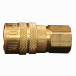 MILTON INDUSTRIES Compressor Coupler, Brass, M-Style, Female, 1/4 In. NPT TOOLS MILTON INDUSTRIES