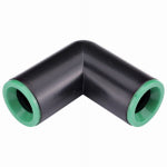 RAINDRIP Raindrip 367G00UB Drip Elbow, Compression, ABS, Black/Green LAWN & GARDEN RAINDRIP