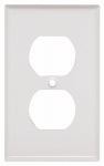 MULBERRY METALS Steel Wall Plate, 1-Gang, 1-Duplex Opening, White ELECTRICAL MULBERRY METALS   