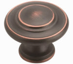 AMEROCK Inspirations Cabinet Knob, Oil-Rubbed Bronze, 1-5/16 In., 10-Pk. HARDWARE & FARM SUPPLIES AMEROCK   