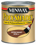 MINWAX Minwax PolyShades 213404444 Wood Stain and Polyurethane, Antique Walnut, Liquid, 0.5 pt, Can PAINT MINWAX