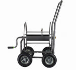 LEWIS LIFETIME TOOLS Heavy Duty Steel Hose Truck, 4 Wheels, Holds 400 Ft.